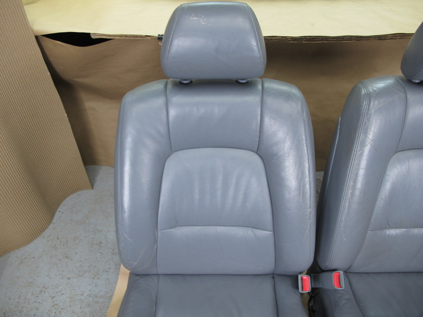 98-00 Lexus UCF20 LS400 Front & Rear Leather Seat Gray Complete Set OEM