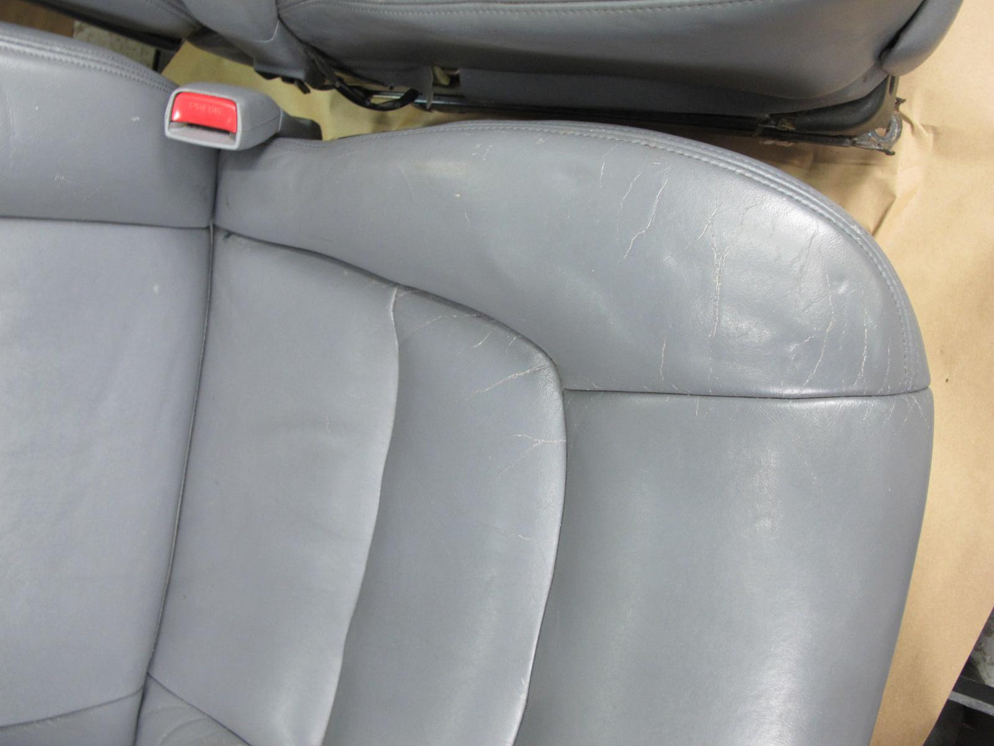 98-00 Lexus UCF20 LS400 Front & Rear Leather Seat Gray Complete Set OEM