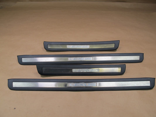 98-05 Lexus GS430 GS300 Front & Rear Door Scuff Sill Plate Trim Cover Set OEM