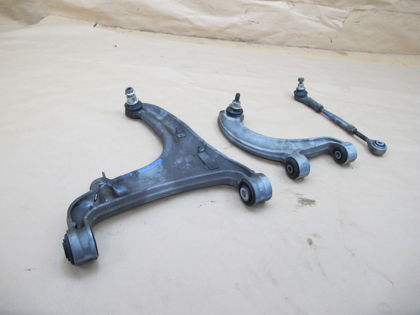 03-12 Maserati Quattroporte M139 Rear Left Side Control Arm Set of 3 OEM