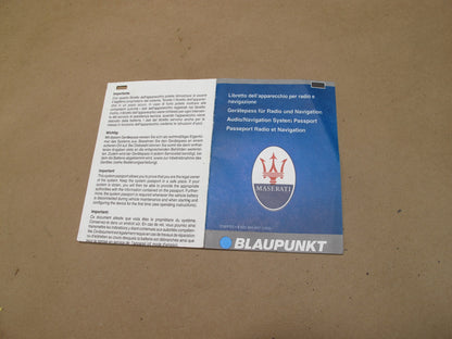 2005 Maserati Quattroporte Navigation System Owner Manual Book W/ Case Set