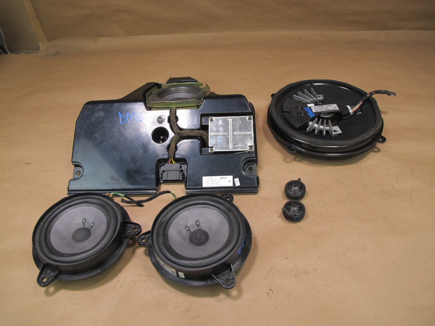 03-08 Maserati Quattroporte M139 Bose Tweeter Speaker Subwoofer Set of 6 OEM