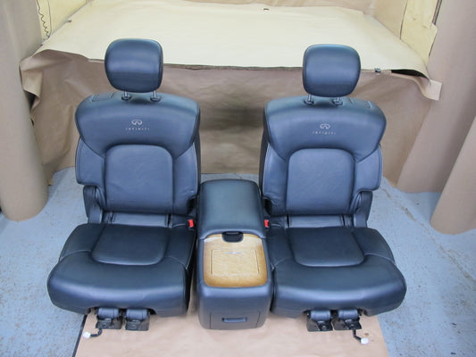 2011-2017 Infiniti QX56 QX80 Rear 2ND ROW Left & Right Leather Seat  w Console