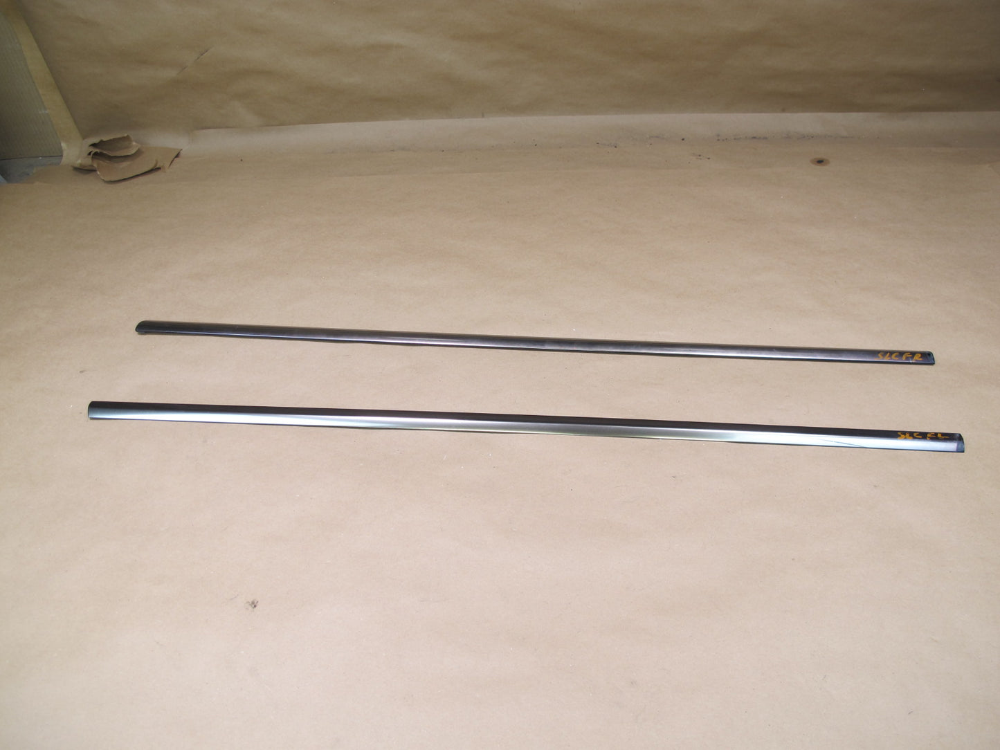 96-02 Mercedes R129 Sl-class Set of 2 Door Window Chrome Trim Molding OEM