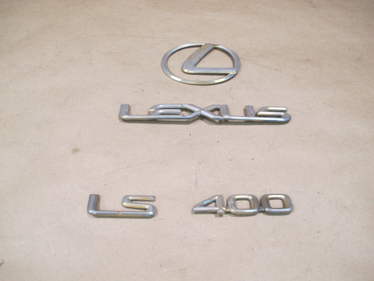 95-00 Lexus UCF20 LS400 Rear Trunk Emblem Logo Badge Set OEM