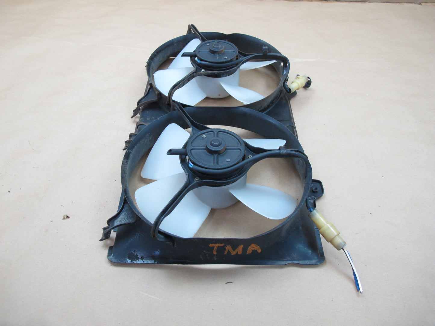 87-89 Toyota MR2 AW15 4AGELC Engine Radiator Dual Cooling Fan Motor Shroud OEM