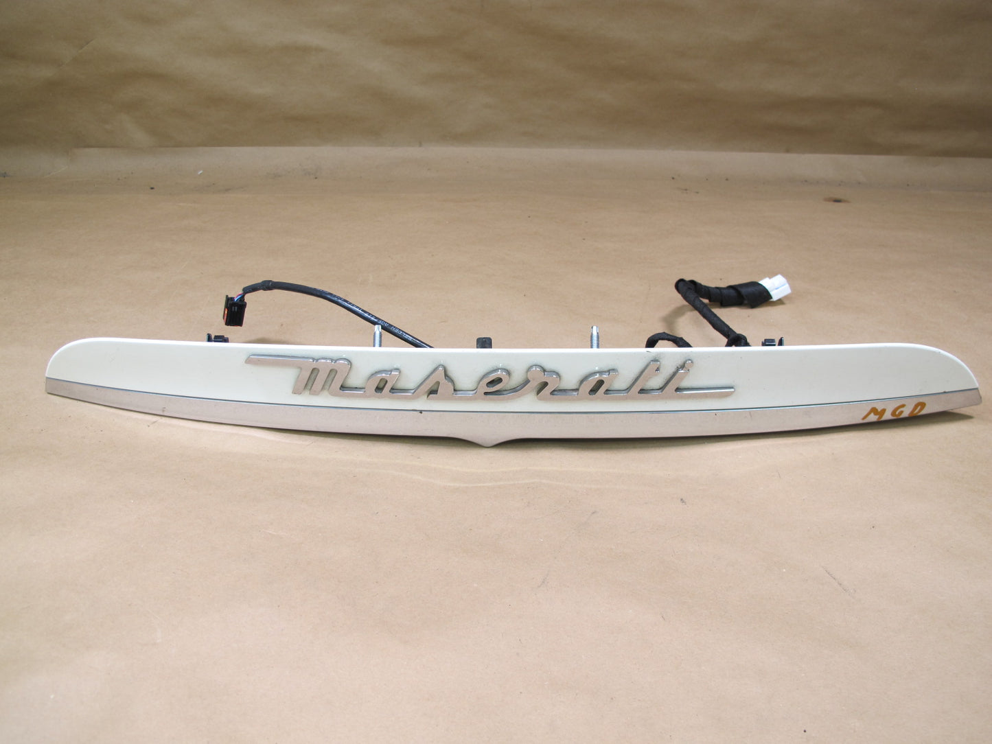 14-17 Maserati Ghibli M157 Trunk Lid Molding License Light Trim w Camera OEM