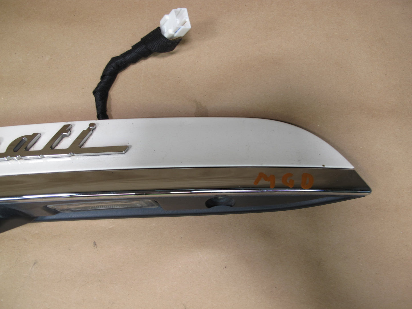 14-17 Maserati Ghibli M157 Trunk Lid Molding License Light Trim w Camera OEM