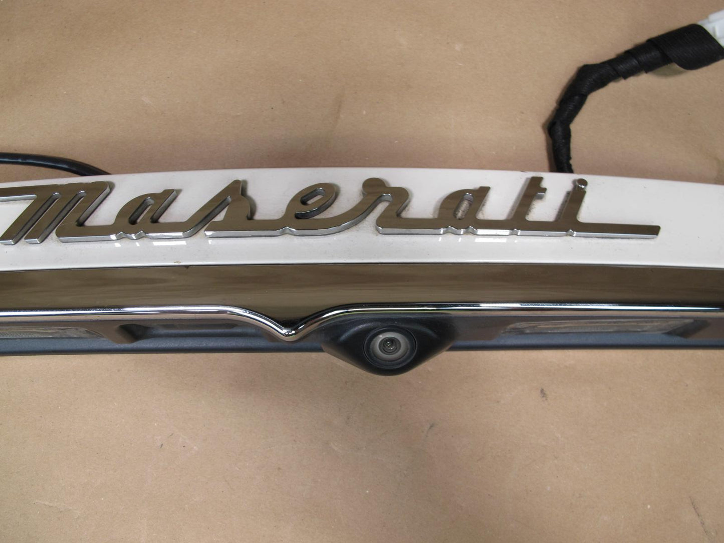 14-17 Maserati Ghibli M157 Trunk Lid Molding License Light Trim w Camera OEM