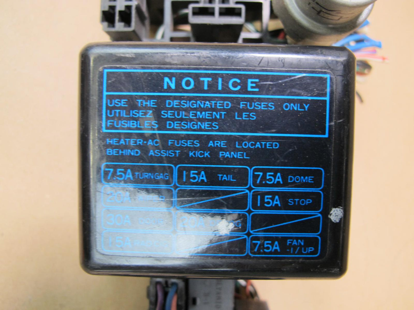 85-89 Toyota MR2 AW15 4AGELC Under Dash Relay Fuse Box OEM