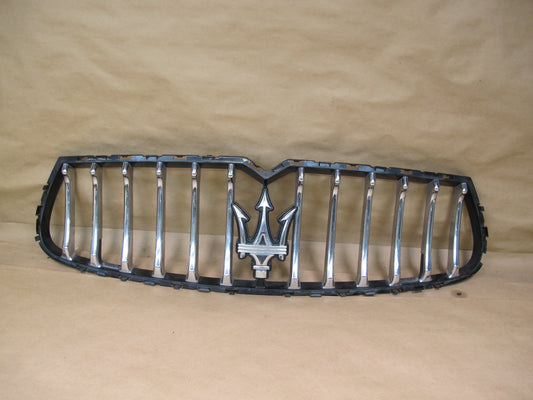 14-19 Maserati Ghibli M157 Front Bumper Radiator Chrome Grille w Emblem OEM