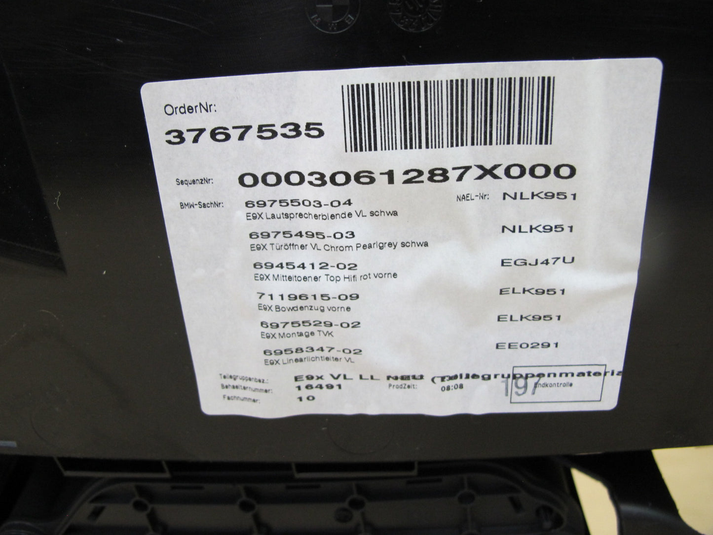 11-13 BMW E92 E93 Coupe Convertible Set of 2 Door Interior Trim Panel OEM