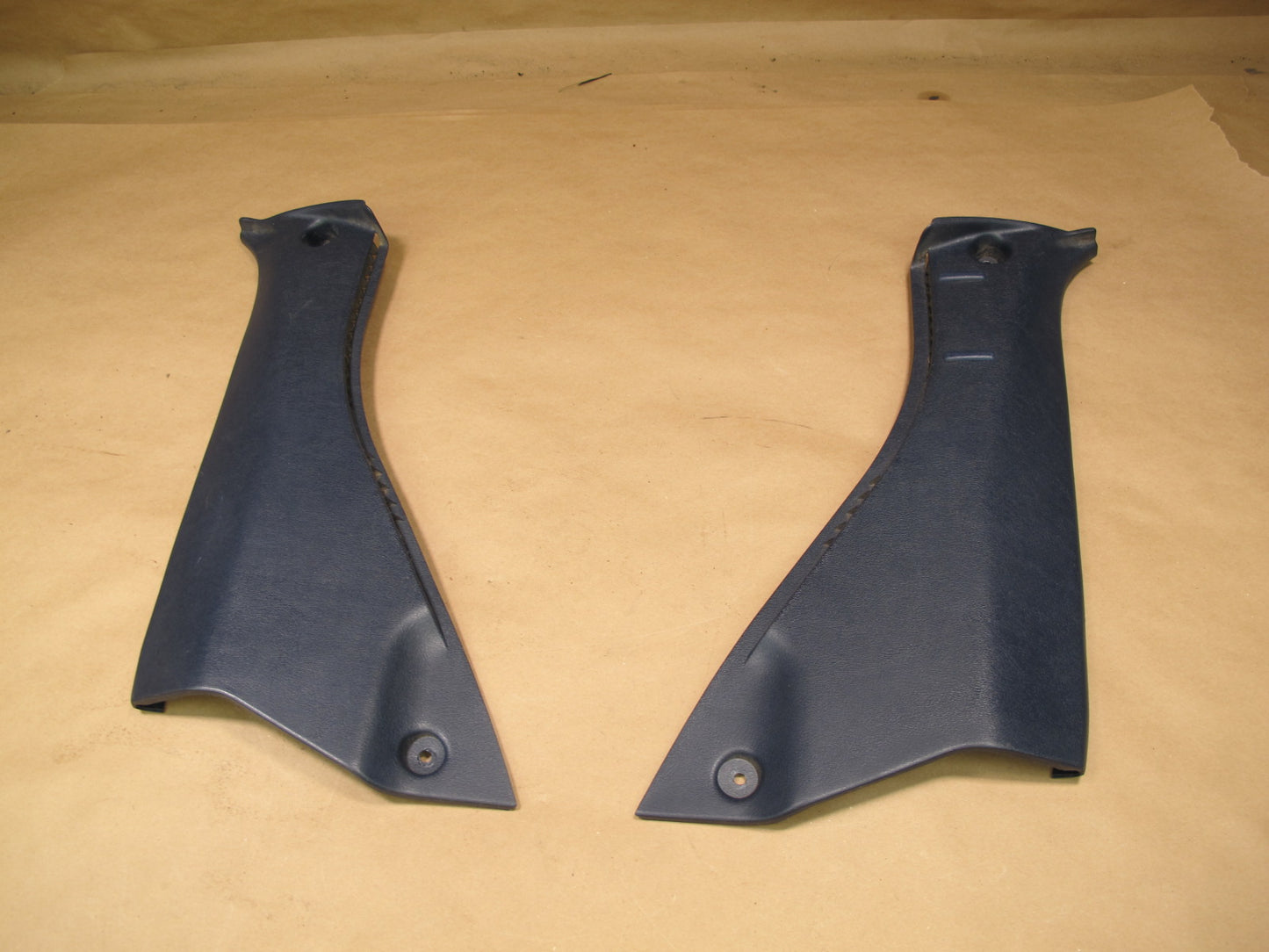 87-89 Toyota MR2 AW15 Set of 2 Left & Right Lower B Pillar Trim Cover Blue OEM