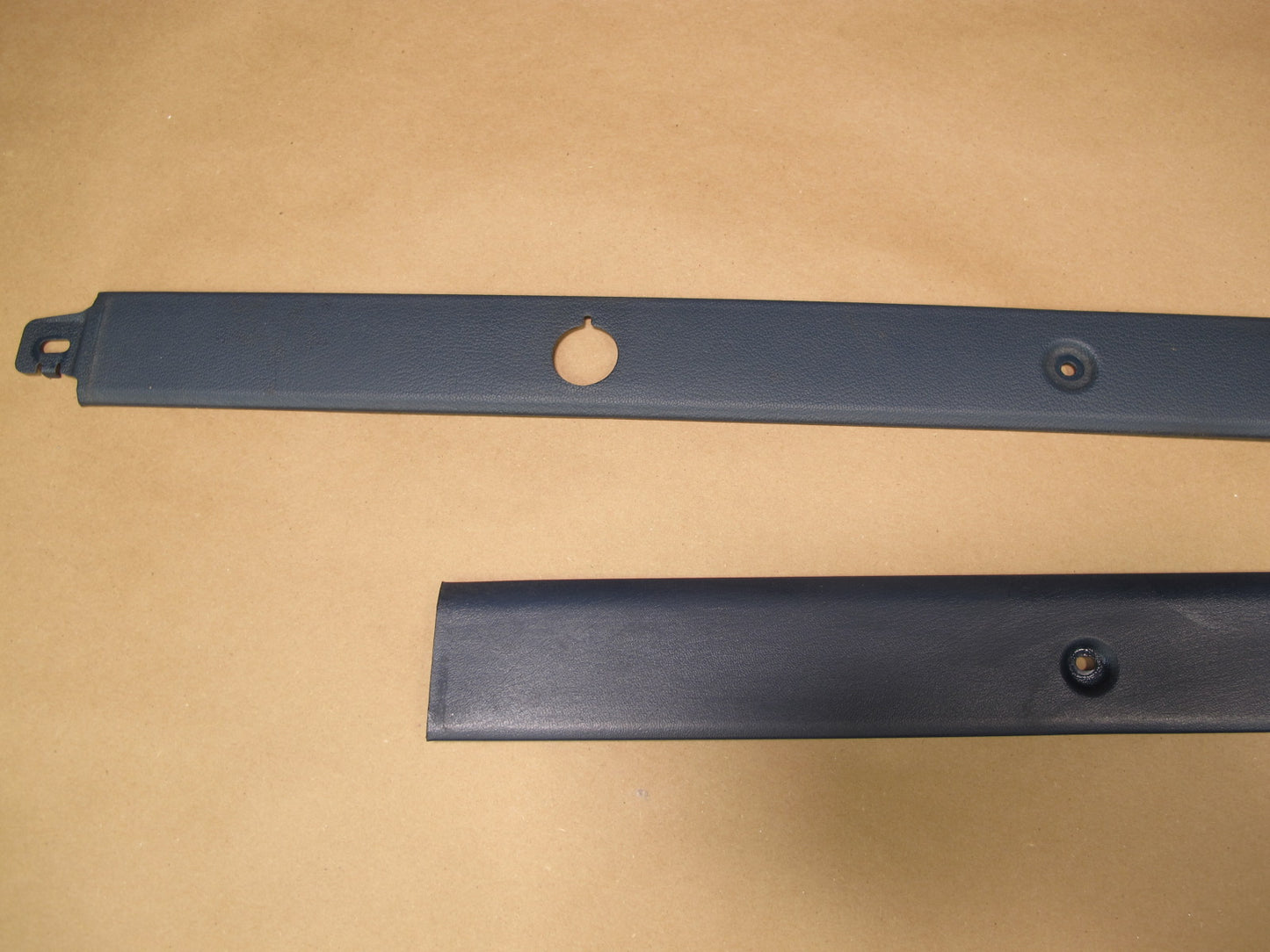 85-89 Toyota MR2 Set of 2 Rear Upper & Lower Interior Window Trim Blue OEM