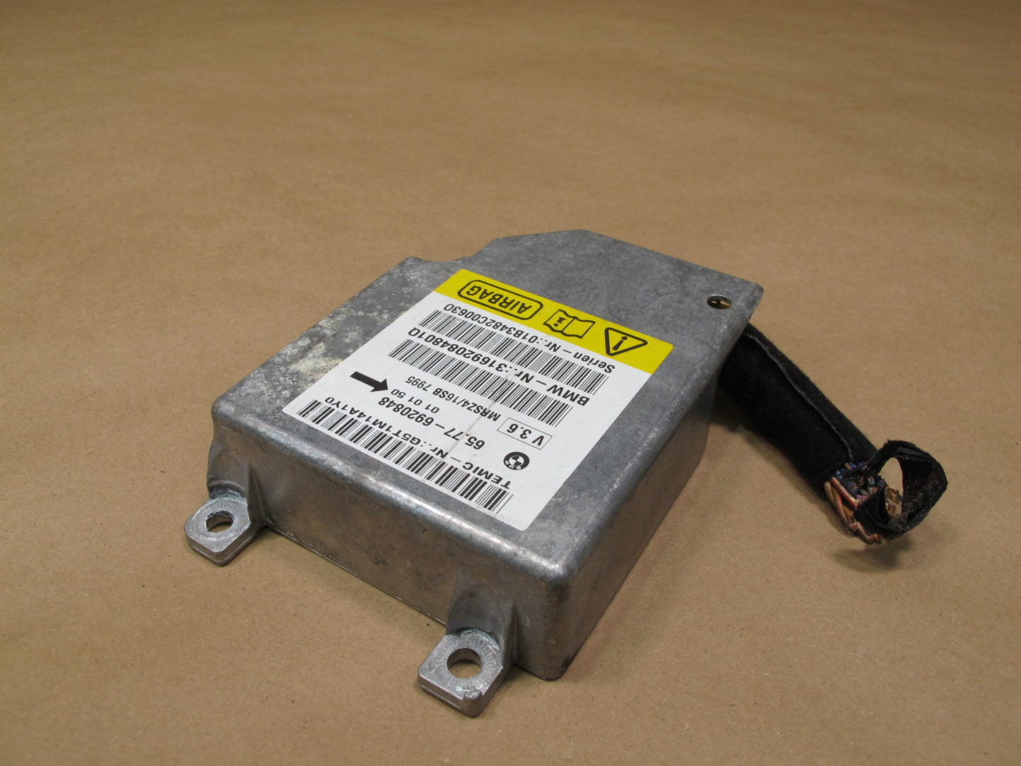 01-02 BMW E39 SRS AIRBAG CONTROL MODULE UNIT 6920848 OEM