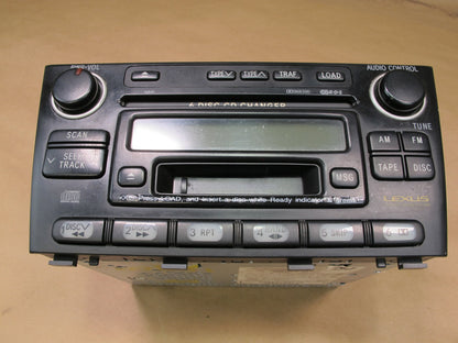 04-05 Lexus IS300 AM FM Radio CD Changer Cassette Receiver Head Unit OEM