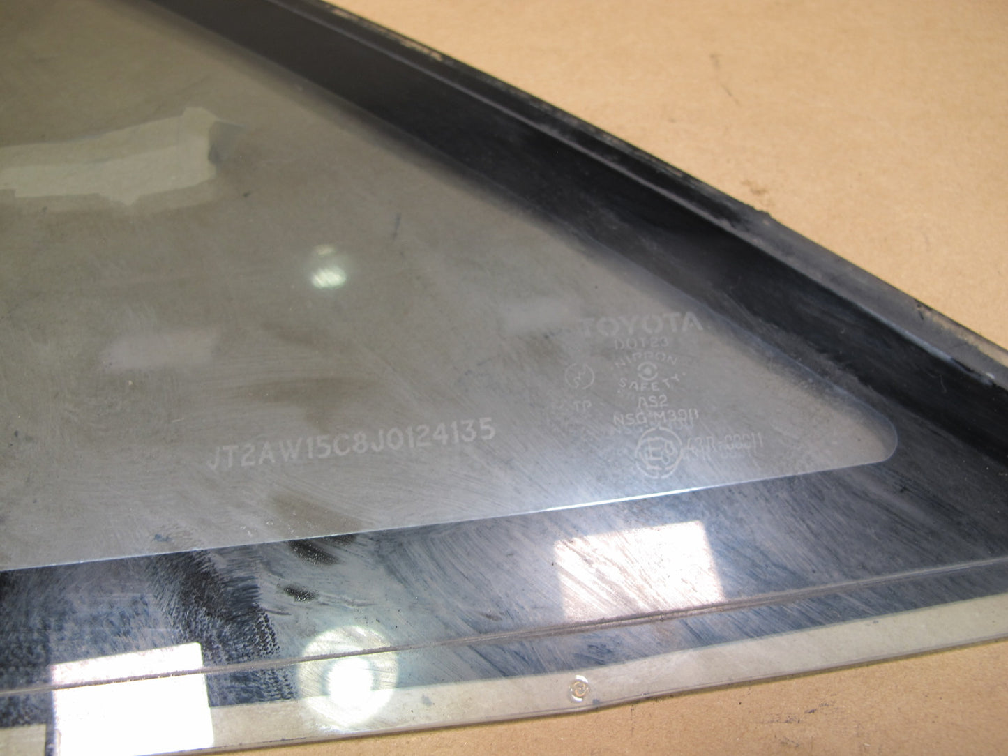 85-89 Toyota MR2 AW15 Rear Left Quarter Window Glass OEM