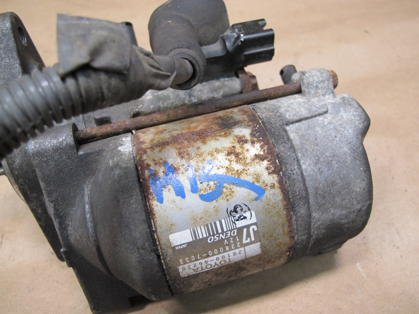 01-05 Lexus JCE10L IS300 Engine Starter Motor w Battery Cable 28100-46220 OEM