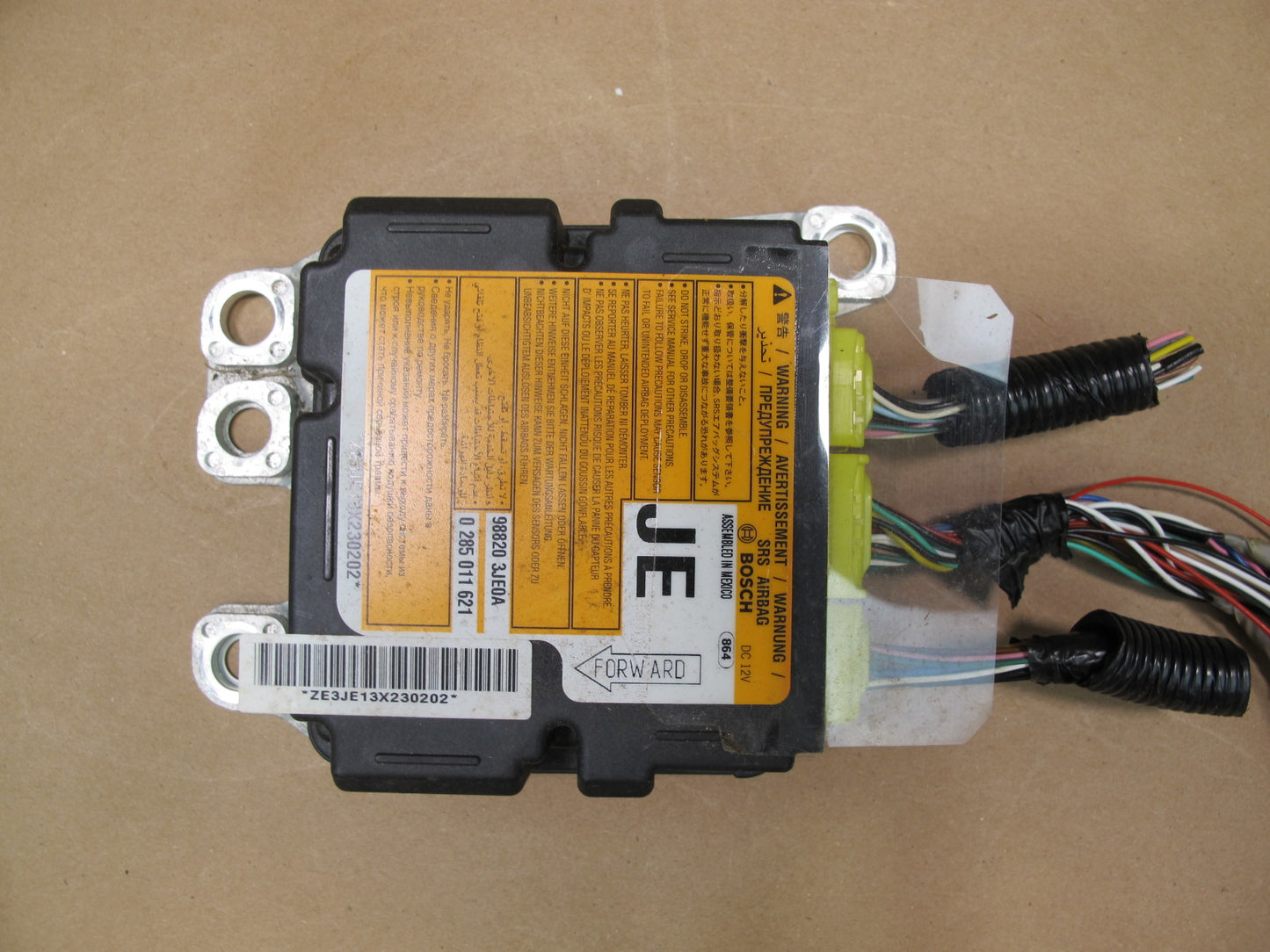 2014 INFINITI QX60 SRS AIRBAG CONTROL MODULE UNIT 988203JE0A OEM