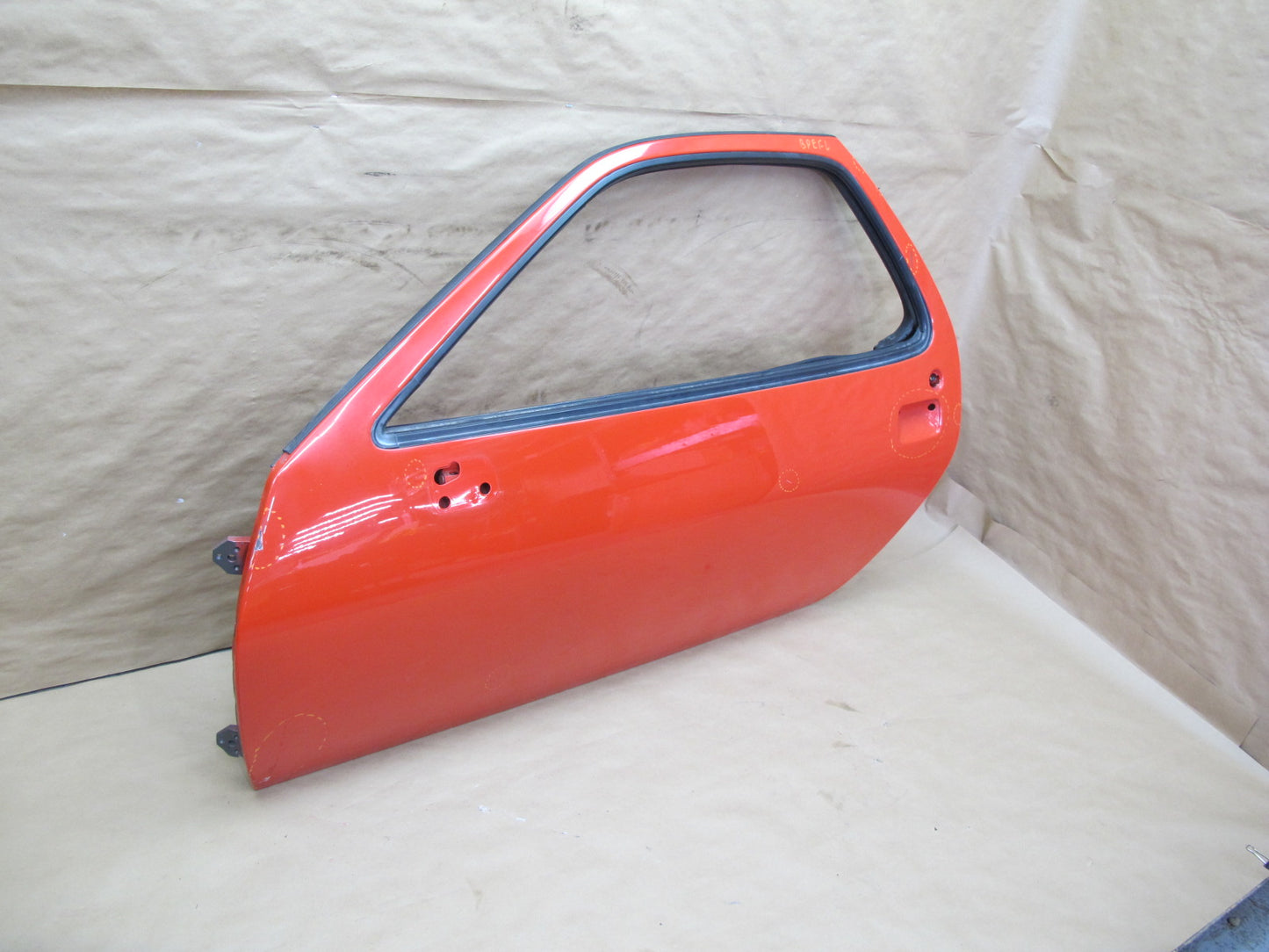 1978-1991 Porsche 928 S Left Driver Door Shell Panel RED