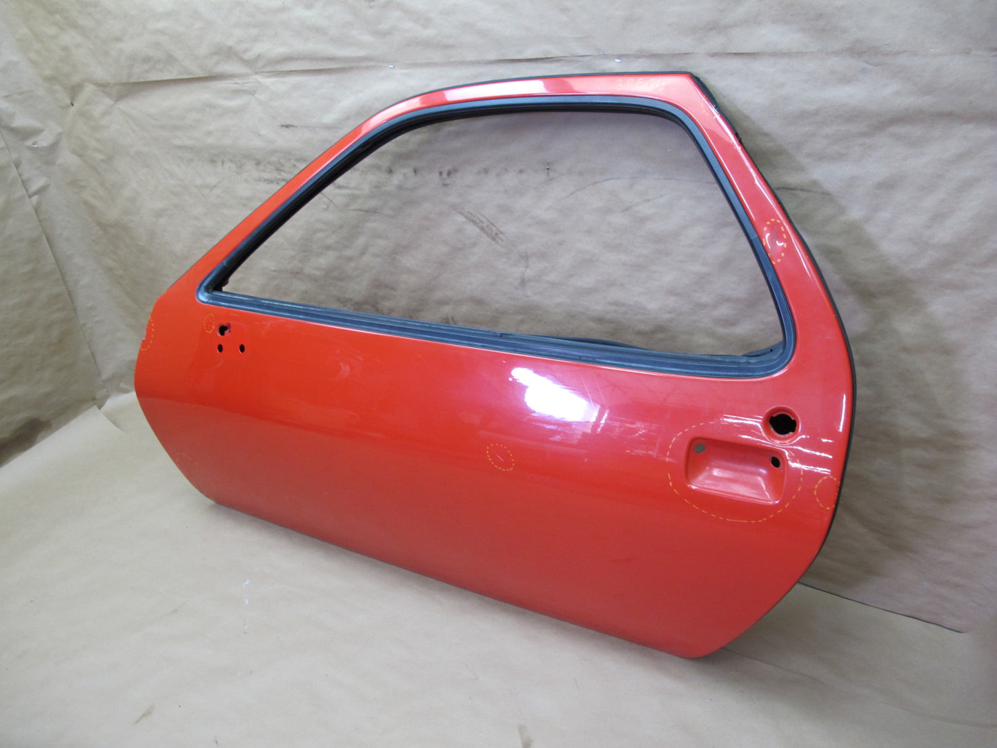 1978-1991 Porsche 928 S Left Driver Door Shell Panel RED