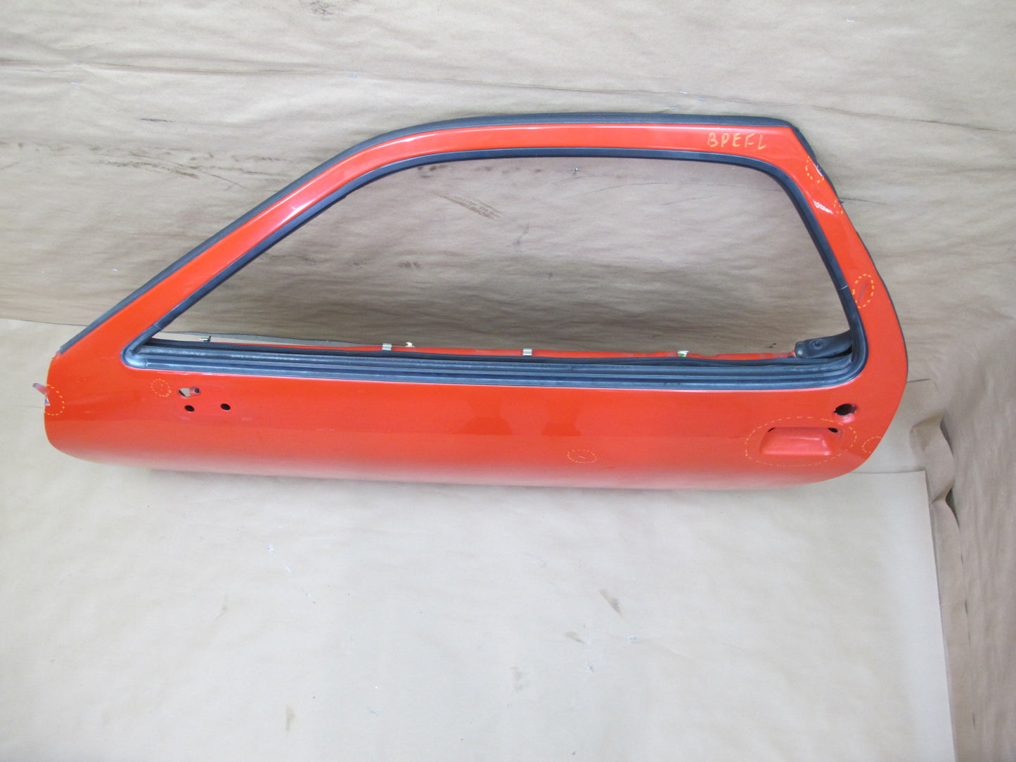 1978-1991 Porsche 928 S Left Driver Door Shell Panel RED