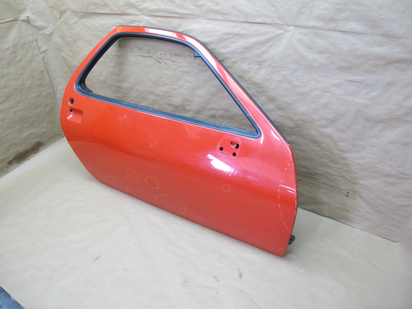 1978-1991 Porsche 928 S Right Passenger Door Shell Panel RED