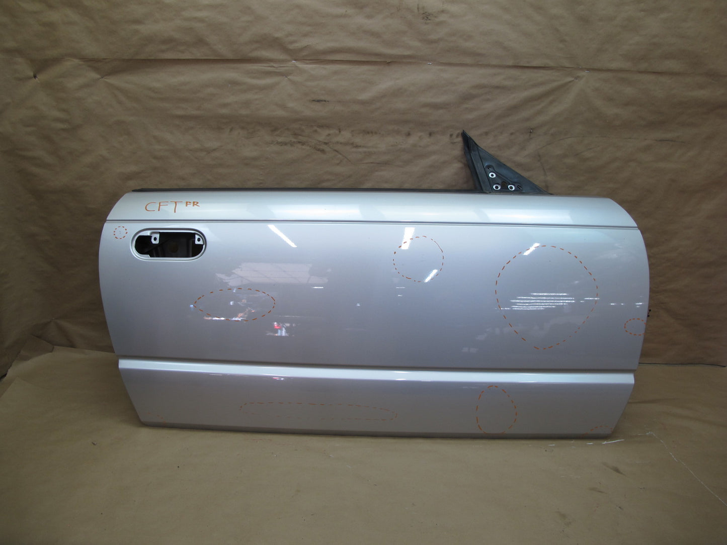 02-05 Ford Thunderbird Front Right Passenger Door Shell Panel Silver OEM