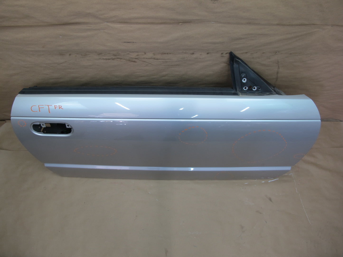 02-05 Ford Thunderbird Front Right Passenger Door Shell Panel Silver OEM