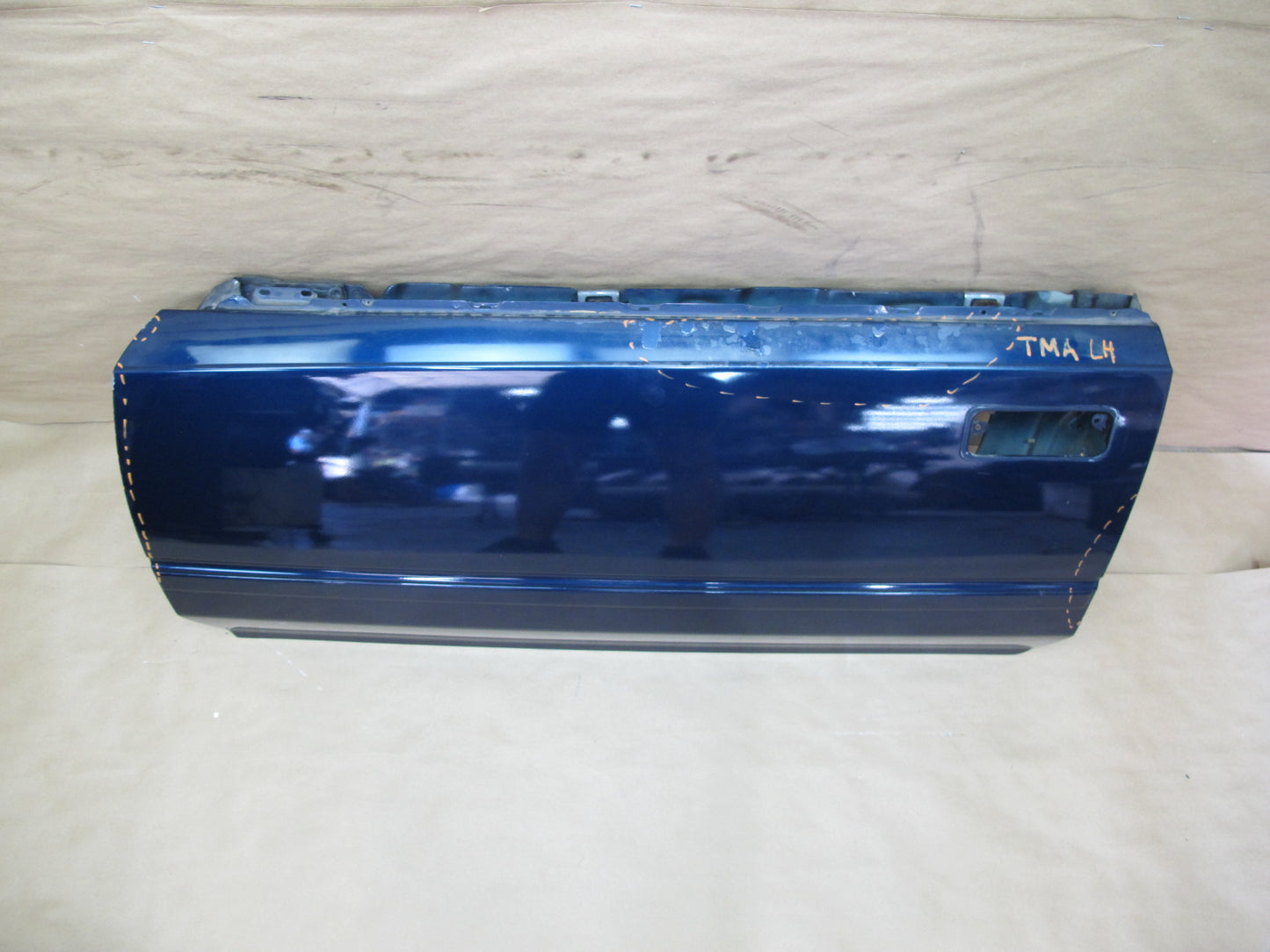 85-89 Toyota MR2 AW15 Left Driver Door Shell Panel Cover Blue OEM