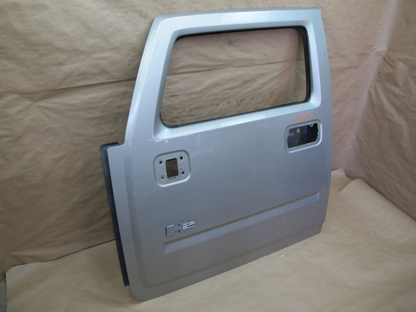 2003-2009 Hummer H2 Front Left Driver Side Exterior Door Shell Panel Silver