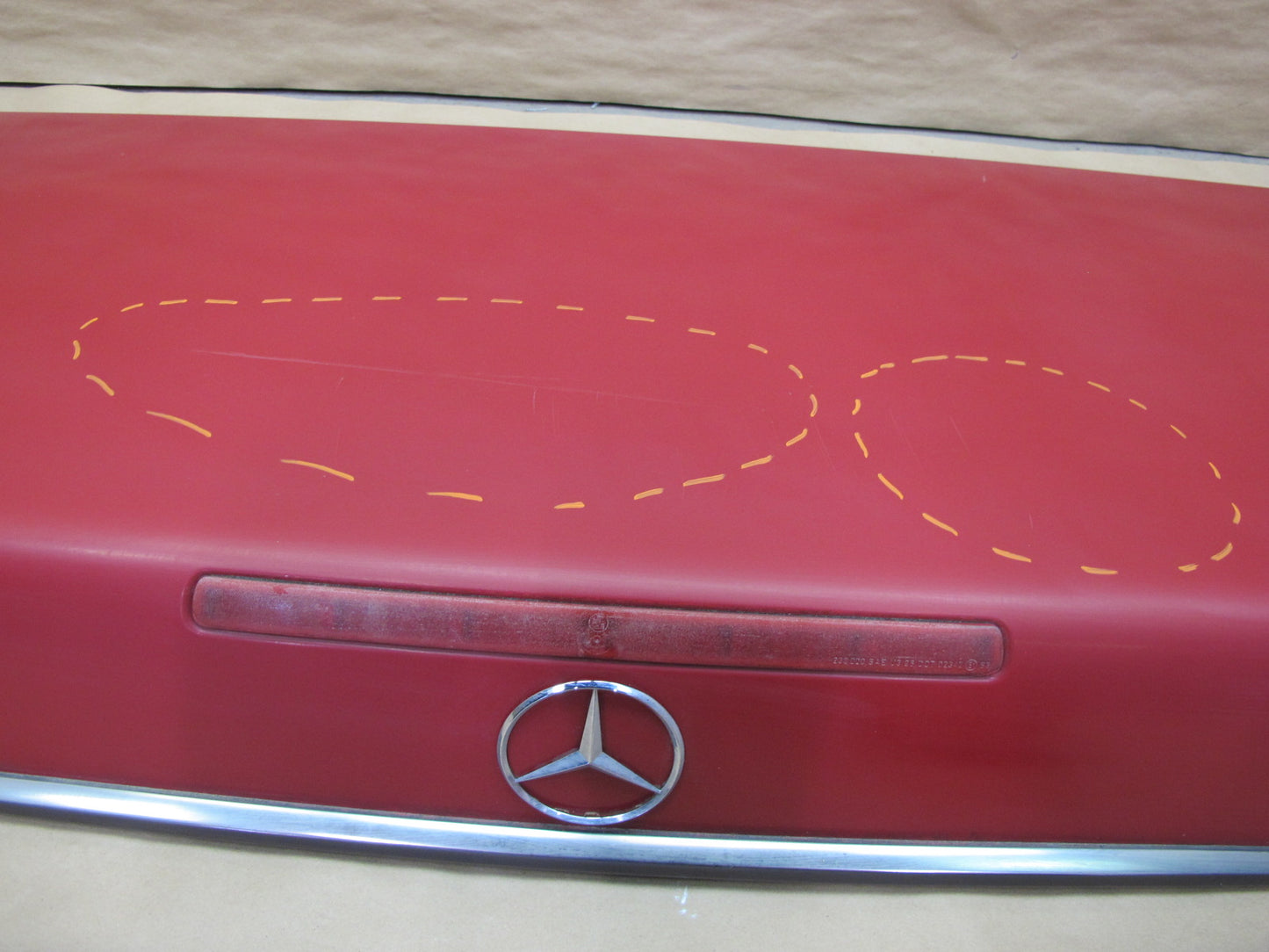 94-02 Mercedes R129 SL Rear Trunk Deck Lid Shell  Panel w Brake Light OEM