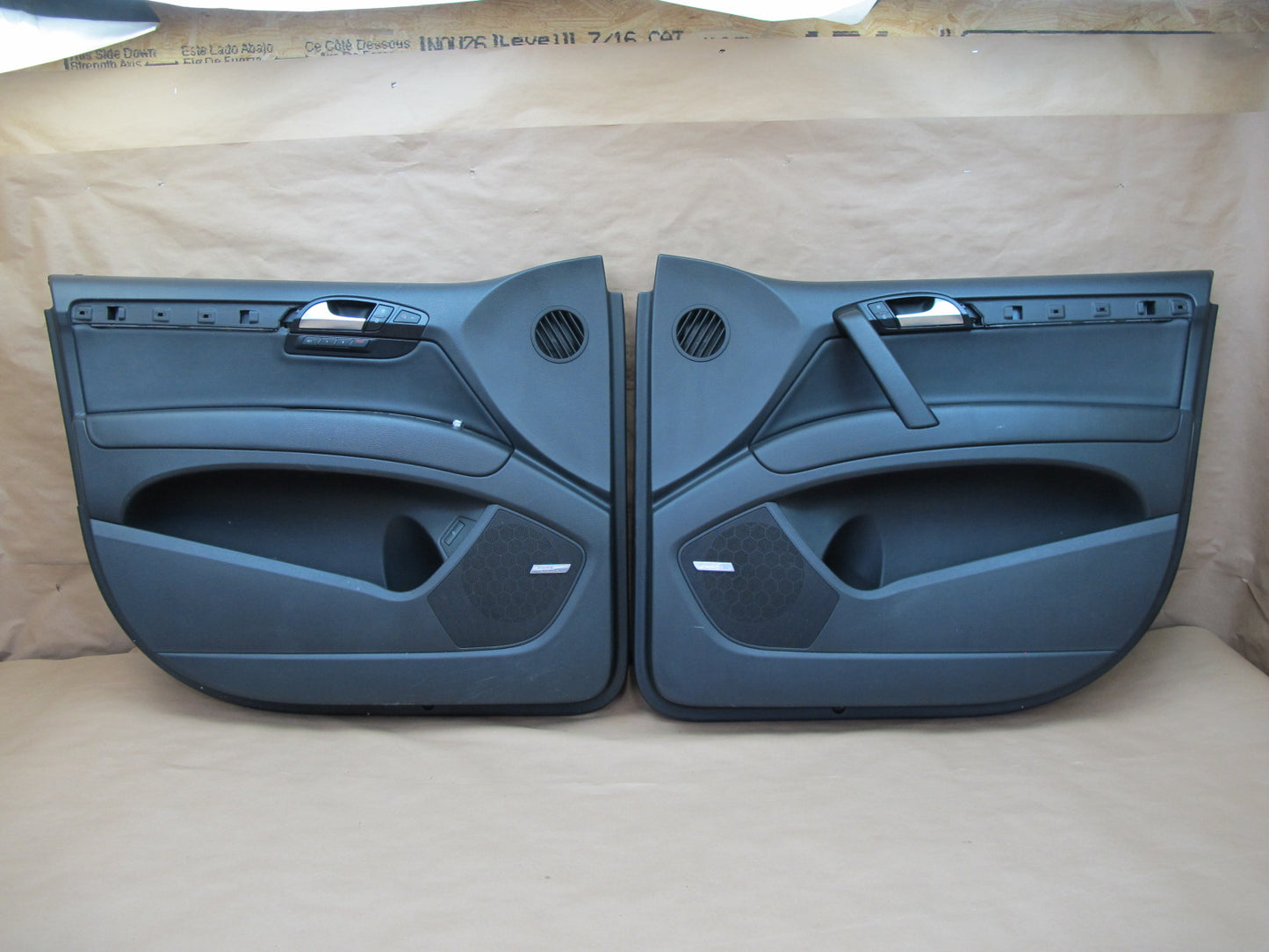 07-15 Audi 4L Q7 Set of 2 Front Left & Right Door Interior Trim Panel OEM