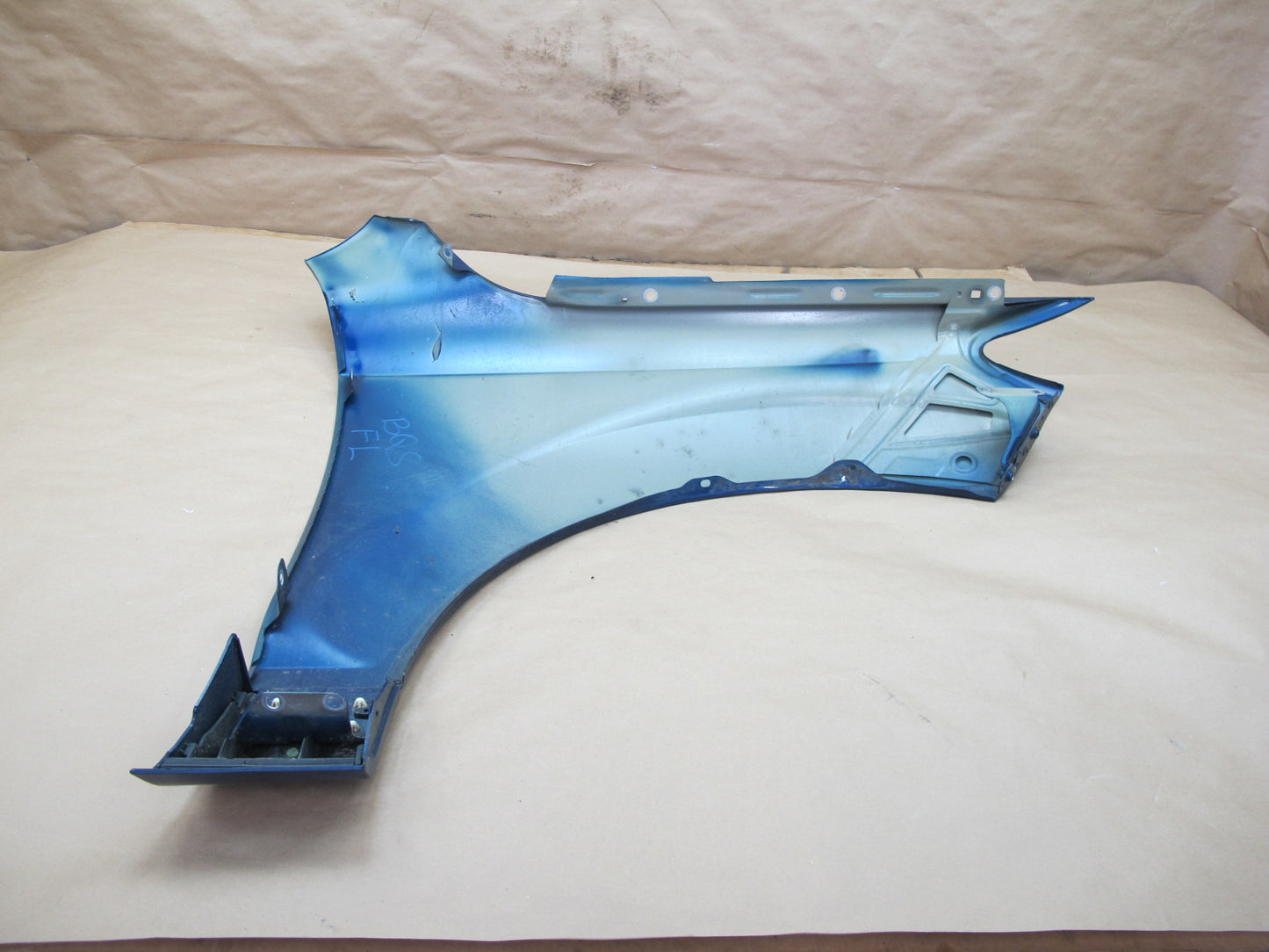 07-15 Audi Q7 4L Front Left Driver Side Fender Shell Panel Cover Blue OEM