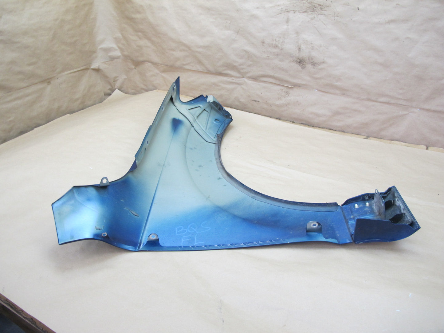 07-15 Audi Q7 4L Front Left Driver Side Fender Shell Panel Cover Blue OEM