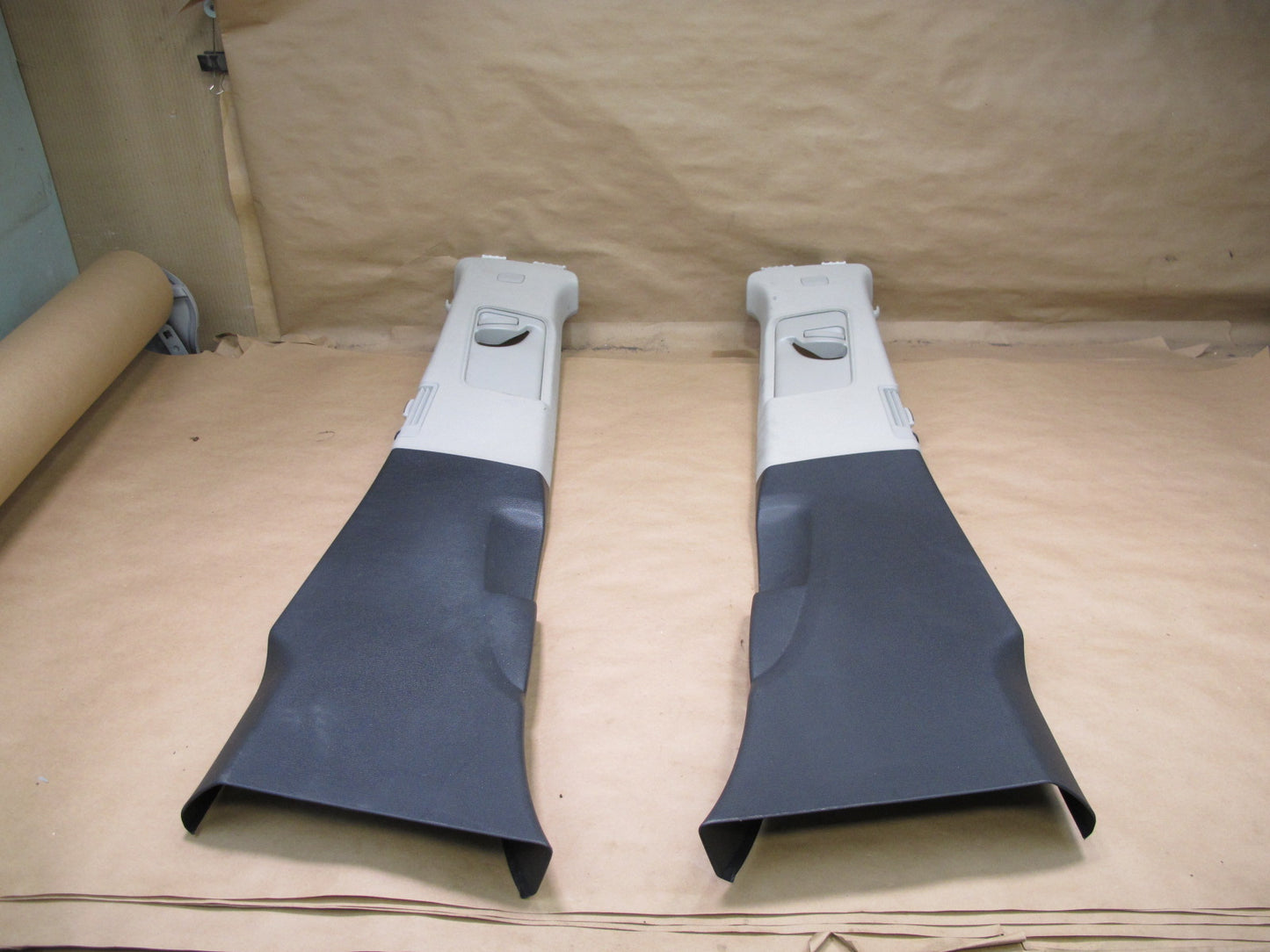 10-15 Audi Q7 4L Set of 2 Right & Left Upper & Lower B Pillar Trim Cover OEM