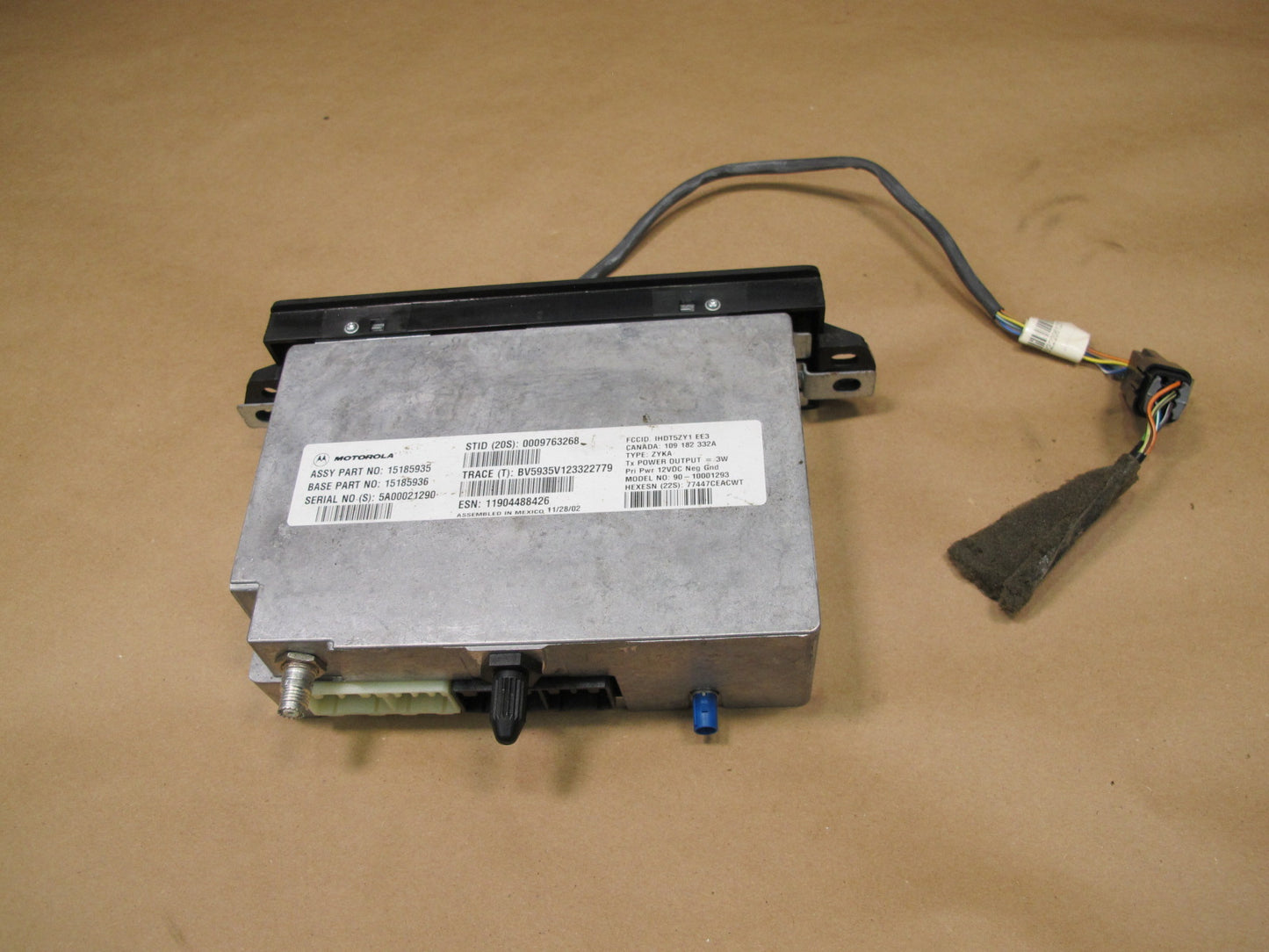 2003 Hummer H2 Onstar Communication Control Module Computer Unit 15185935