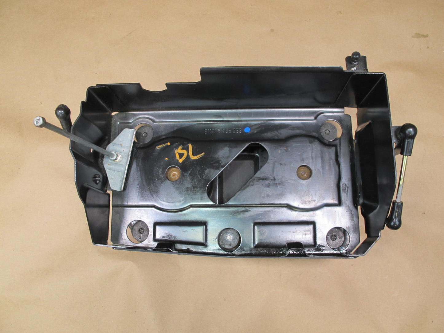 01-06 BMW E46 Convertible Battery Tray Vibration Absorber Bracket Assembly OEM