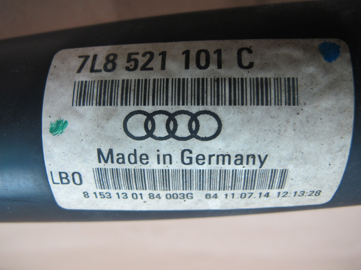 11-15 Audi 4L Q7 3.0L AWD Front Driveshaft Drive Shaft 7L8521101C OEM