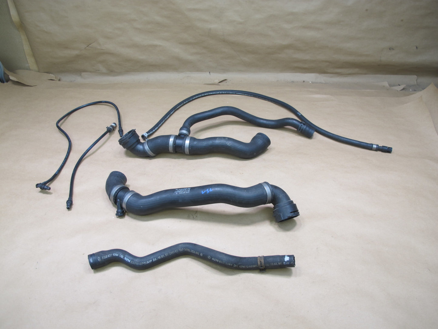 03-06 Mercedes R230 SL500 Engine Coolant Water Hose Pipe Line Set OEM