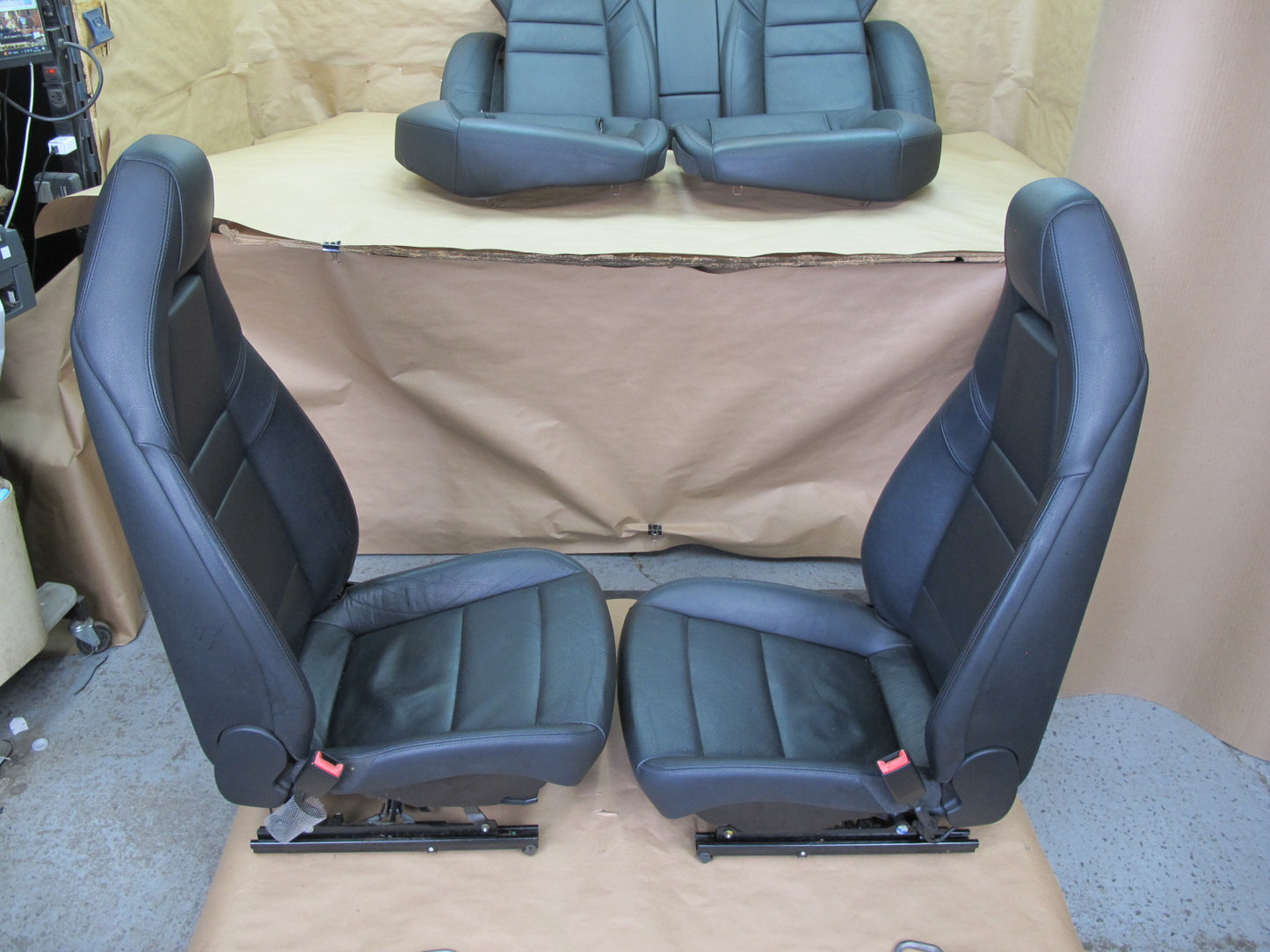 2010-2013 Porsche Panamera 970 Front & Rear Leather Seat Bolster Set