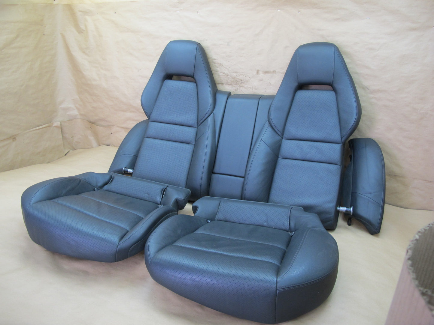 2010-2013 Porsche Panamera 970 Front & Rear Leather Seat Bolster Set