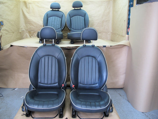 11-13 Mini Cooper R60 Countryman Set of 4 Front & Rear Leather Seat OEM