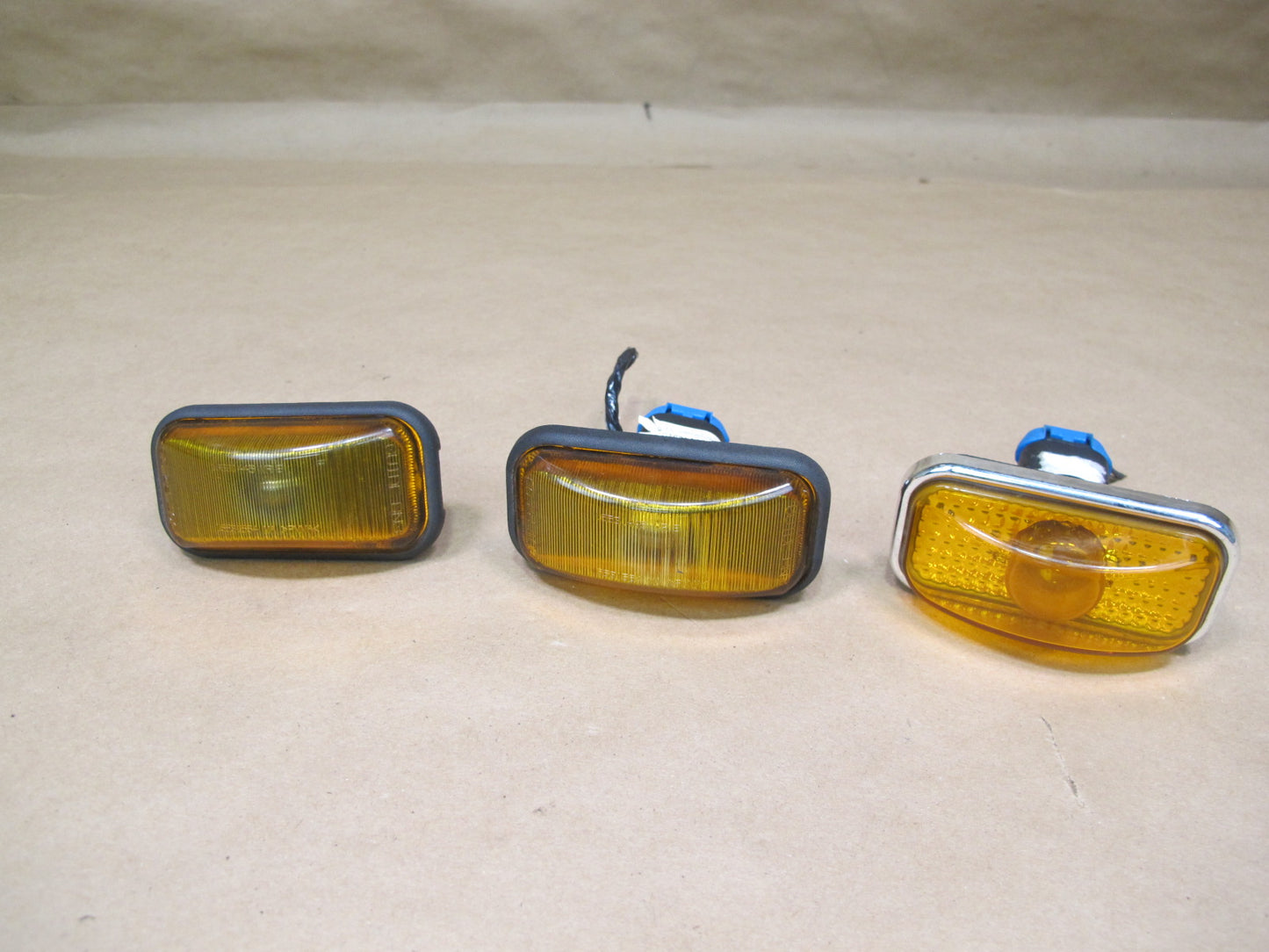 2003-2009 Hummer H2 Front Upper Clearance Marker Orange Light Lamp Set of 3