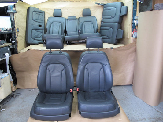 13-15 Audi Q7 4L Front Rear 2ND 3RD ROW Heated Seat Set Imitation Leather OEM