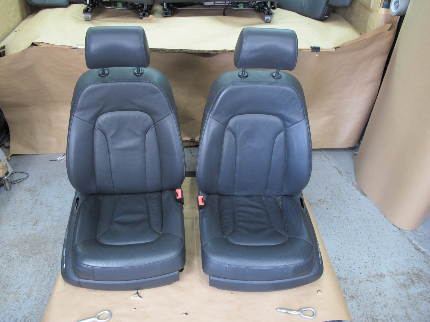 13-15 Audi Q7 4L Front Rear 2ND 3RD ROW Heated Seat Set Imitation Leather OEM