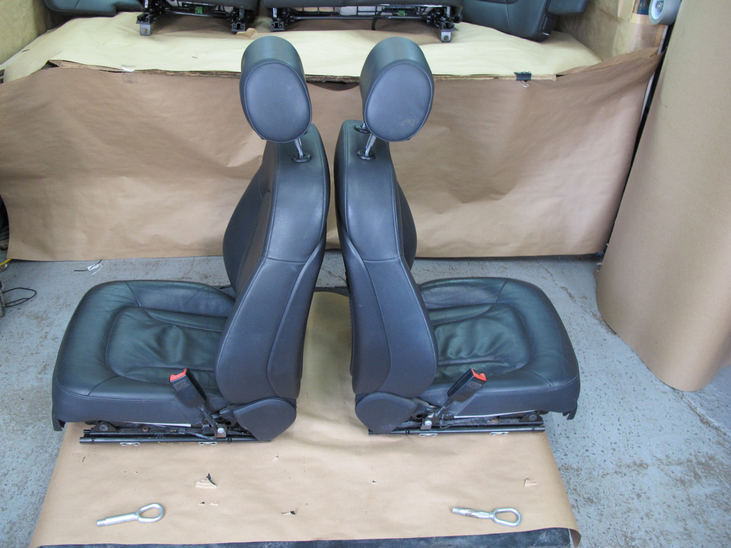 13-15 Audi Q7 4L Front Rear 2ND 3RD ROW Heated Seat Set Imitation Leather OEM