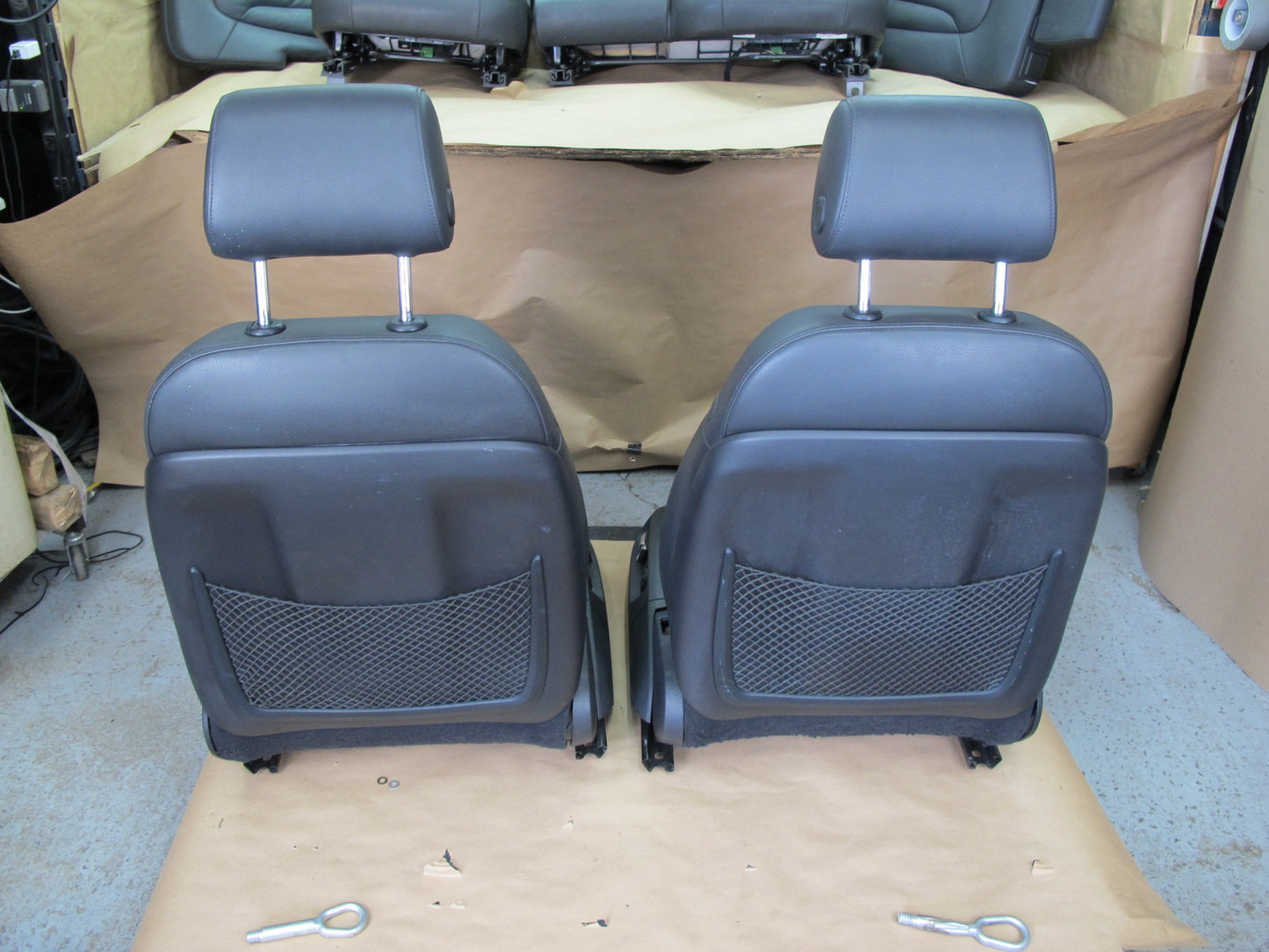 13-15 Audi Q7 4L Front Rear 2ND 3RD ROW Heated Seat Set Imitation Leather OEM