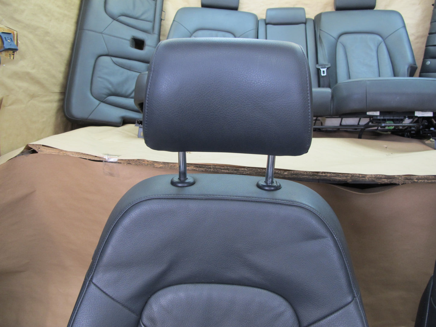 13-15 Audi Q7 4L Front Rear 2ND 3RD ROW Heated Seat Set Imitation Leather OEM