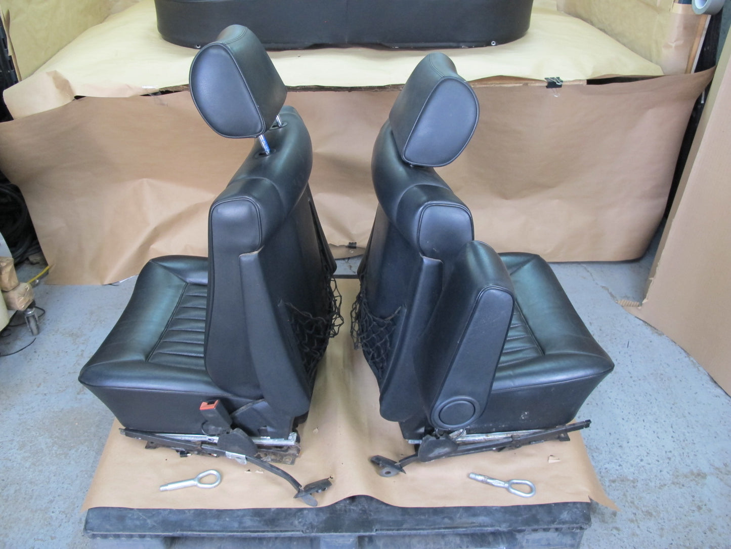 86-91 Mercedes W126 560SEL Front & Rear Left & Right Leather Seat Set OEM